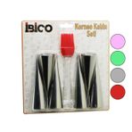7PCS 6-KORNEO KALIP - 1-SİLİKON FIRÇA PASTA DEKORASYON SETİ ÇAP:3.4CM X UZUNLUK:12CM (2818)