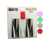 7Pcs 6-Korneo Kalip - 1-Silikon Firça Pasta Dekorasyon Seti Çap:3.4cm X Uzunluk:12cm (5528)