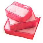 7pcs Paket Küpleri Seti, Gezgin Depolama Çantaları Ve Su Geçirmez Torbalarla Seyahat Çantaları, Kadın Erkekler Için, Valiz Giysileri Düzenli Tepe Kiti Seyahat Bagaj Organizatör Ve Depolama (Kırmızı