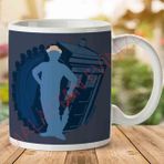 7th Doctor Who Silhouette Sylvester Mccoy Tardis Baskılı Kupa Bardak