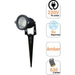 7W Kazıklı Bahçe Çim Armatürü – IP65, 220V, Smd Led, Su Geçirmez, 630 Lümen