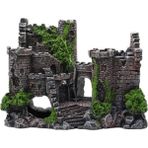 7X18X13CM Tarzı Akvaryum Kaya Dekorasyonu Balık Tankı Yapay Reçine Kaya Manzara Antik Kale Dekor Süs Akvaryum Aksesuarı (Yurt Dışından) - Akvaryum dekorasyonu
