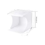 8.7 Inç Taşınabilir Işık Kutusu Fotoğraf Stüdyosu Yumuşak Kutu (Yuvarlak LED Panel) - Beyaz