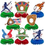 8 adet beyzbol tema petek Centerpieces masa Topper futbol doğum günü partisi süslemeleri beyzbol parti iyilik çocuk için