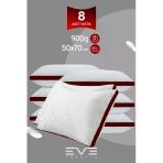 8 Adet Bordo Serisi Kılıflı Fermuarlı Klimali Antialerjik Silikon Nano Elyaf Yastık 50X70cm