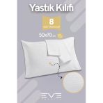8 Adet Çizgili Pamuk Saten Antibakteriyel Fermuarlı Yıkanabilir Otel Lüks Yastık Kılıfı 50X70cm