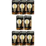 (8 Adet) Heka 6W (51W) 6500K (Beyaz Işık) E27 Duylu Şeffaf Led Ampul