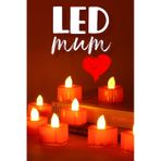 8 Adet Kalp Kırmızı Mini Led Mum Seti Pilli Dumansız Alevli Ledli Dekoratif Yapay Mum Dekor Işığı