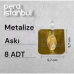 8 Adet Kendinden Yapışkanlı Kapı Duvar Kanca Askı Emme Mutfak Depolama Garlands Havlu Asma Kancaları - Altın