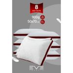 8 Adet Klimax Bordo Serisi Kılıflı Fermuarlı Klimali Antialerjik Silikon Nano Elyaf Yastık 50x70cm - 50 x 70 cm - Beyaz