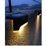 8 Adet Köşebent Merdiven Veranda Solar Güneş Enerjili Bahçe Led Lamba Dekor Bahçe Aydınlatma