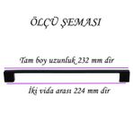 8 Adet Marmara Kulp 224 Mm Siyah Mutfak Kulpu Cekmece Dolap Kapak Kulbu Metal Mobilya Dolabi Kulplari