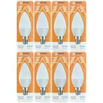 (8 Adet) Osaka 7W (50W) Beyaz Işık (6500K) E14 Duylu (İnce Duy) Led Mum Ampul