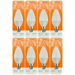 (8 Adet) Osaka 9W (70W) Beyaz Işık (6500K) E14 Duylu (İnce Duy) Led Mum Ampul