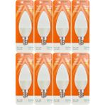 (8 Adet) Osaka 9W (70W) Sarı Işık (3000K) E14 Duylu (İnce Duy) Led Mum Ampul