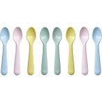 8 Adet Plastik Mama Kaşığı Uzunluk: 16 cm Ikea 8'li Set Çocuklar Için Kaşık Pastel Renk