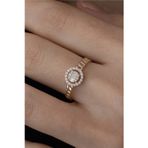 8 Ayar Baget Taşlı Trend Minimal Kadın Yüzük