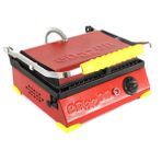 8 Dilim Elektrikli Saf Döküm Tost Makinesi (Döküm 30X23) - Kırmızı - Sarı