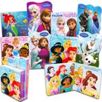 8 Disney Princess and Frozen Board Book Story Collection - Princess Picture Book Bundle for Early Reader Girls Featuring Elsa, Belle, Jasmine, Cinderella, Tiana, Snow White, Ariel, More
