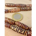 8 Göz Tibet Akik Taşı Silindir Kesim 10x30mm/adet (45806-1)