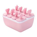 8 Grup Pembe Dondurma Kalıbı Ev Yapımı Buzlu Şeker Dıy Dondurma Buz Küpü Dondurma Buz Kafesi Ev Yapımı Buz Kutusu Buzlu Şeker Buz Tepsisi Popsicle Kalıp (Yurt Dışından) - Ice Cream Sticks - Renkli