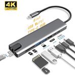 8 In 1 4K Type C Usb 3.0 Hub Hdmı Rj45 Sdtf Adaptörü (457193612)