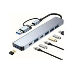 8 İn 1 Usb Çevirici Notebook Macbook Type-c Uyumlu Görüntü Aktarıcı Hub 4741