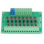 8 Kanal Optocoupler PLC Sinyal Dönüştürücü Kartı, Tek Çip Için Optik İzolasyon Modülü Gerilim Sinyal Seviyesi Dönüşümü, PLC 20KHZ Limit Anahtarlama Frekansı