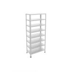 8 Katlı Galvaniz Çelik Raf - Depo, Arşiv, Kiler, Dosya, Market Rafı 31X60 Cm 250 Cm 0.70 Mm