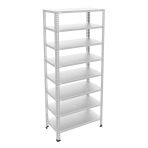 8 Katlı Galvaniz Çelik Raf - Depo, Arşiv, Kiler, Dosya, Market Rafı 43X93 Cm 100 Cm 0.70 Mm
