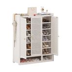 8 katmanlı ince ayakkabı rafı Rattan depolama dolabı bambu giriş yolu nizer SpaceSaving ayakkabı depolama koridor banyo ve mutfak için büyük kapasiteli ayakkabı dolabı