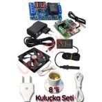8 Li Set Kuluçka Makinesi Termostadı,zaman Modülü ,kuluçka Fanı, Kuluçka Nem Ölçer, Adaptör