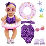 8 Lila Mayo Oyuncak Bebek Kıyafeti 35-45 cm Bebek Bebekler için