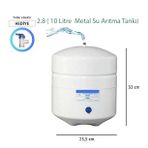 8 Lt. Metal Tank 2.2 Galon Su Arıtma Tankı (Beyaz)