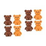 8 mini reçine oyuncak ayı dekoratif biblolar hediyelik eşyalar mini hayvan modeli Ayı Heykeli ayı akvaryum dekoru ayı bahçesi heykeli mini ayı süslemeleri ayı heykelciği pvc VICASKY