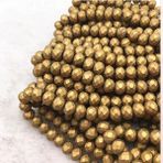 8 mm 5 Dizi Altın Kristal Boncuk Tesbih Boncuğu