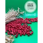8 mm Ahşap Boncuk (50 Gram 175 Adet) Delik Çapı 3mm Makrome Takı Bileklik Tahta Yuvarlak - Kırmızı