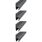 8 mm Küçük H (Y) Alüminyum Görünümlü Plastik Cam Balkon Fitili 200 cm 4 Adet