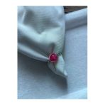 8 Mm Pembe Akik Ayarlanabilir Gümüş Tel Yüzük