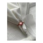 8 Mm Pembe Opal Taşı Bakır Tel Yüzük