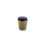 8 OZ Kahverengi Kraft Kapaklı Baskısız Karton Sıcak Kahve Bardağı 500 Adet