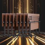 8 paket katlanır konferans masaları tekerlekli 55 inç Flip Top eğitim masaları ofis toplantı semineri yönetim kurulu odası ceviz bitirmek taşınabilir modern tasarım