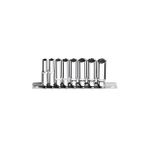 8 Parça 1/4" 6 Köşe Derin Lokma Anahtar Takımı (Raylı)