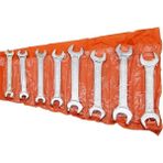 8 Parça Anahtar Takımı Seti Ağzı Açık Çift Taraflı 6-22MM 6X7-8X9-10X11-12X13-14X15-16X17-18X19-20X22 Araba Motorsiklet Bisiklet Tamiri Somun Sıkma Aparatı