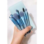 8 Parça Deri Makyaj Fırçası Seti Fondöten Far Pudra Eyeliner Fırça Set cin828mv