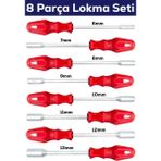 8 Parça Lokma Takımı, Çok Amaçlı Tornavida ve Sanayi Kullanımı Uyumlu - Seçenek 1