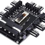 8 Port Fan Coklayici Hub Y Pwm Splitter İde Molex Sogutma 3 Pin 4 Switch Anahtarli 4336