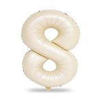 8 Rakam Krem Folyo Balon 34 İnç 76-82 Cm