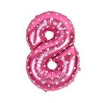 8 Rakamı Pembe 40 cm Folyo Balon
