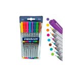 8 Renk 1.0 mm Tükenmez Kalem Paketli Triball Pensan